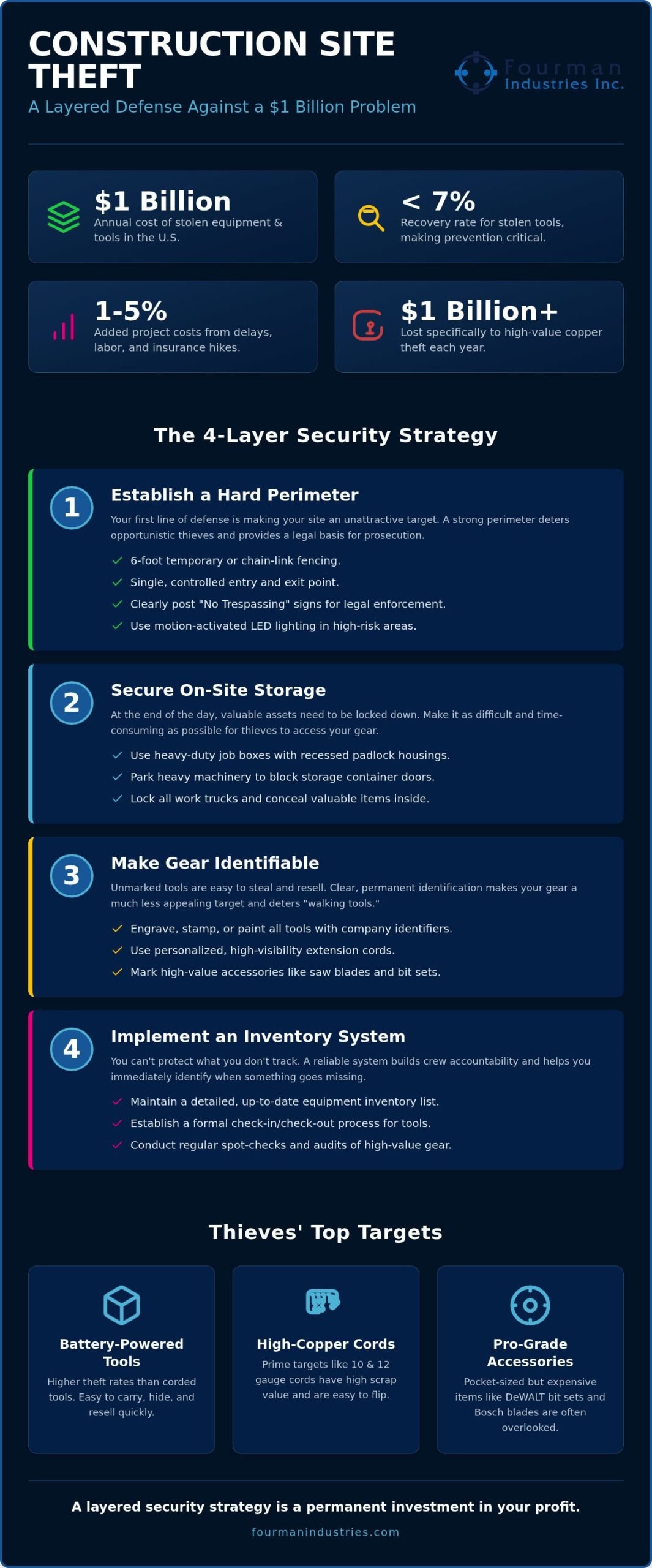 Construction Tool Theft Prevention Tips: A Job Site Security Checklist for 2026