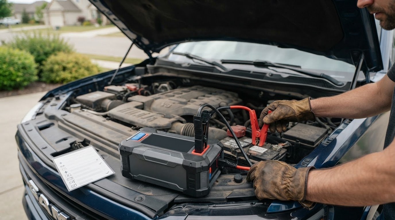 Portable Jump Starter for a V8 Engine: How to Choose in 2026