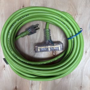 green triple tap extension cord